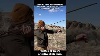 Atlatl Test Flight atlatl bushcraft survival donnydust primitivetechnology [upl. by Eiuqram]