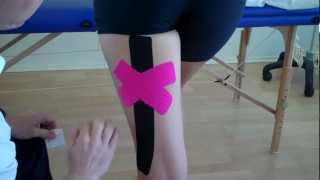 How to apply Kinesiology Taping to treat a Hamstring muscle strain [upl. by Accemahs]