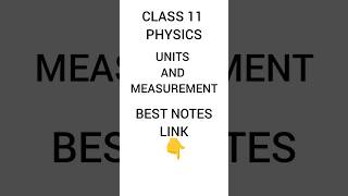 Units and measurement best notes  class 11 units and measurement shorts educational [upl. by Timothy578]