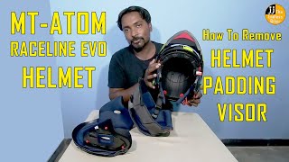 How To Remove VISOR and PADDING On MT ATOM HELMET REVIEW [upl. by Divadnoj852]