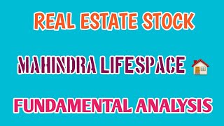 MAHINDRA LIFESPACES FUNDAMENTAL ANALYSIS🍎MAHINDRA LIFESPACES  STOCK MARKET PLANNER [upl. by Annail230]