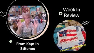 Week In ReviewVeterans Quilt ChallengeCrochet Huggable ToteOrganization quilts veterans [upl. by Neehsas]