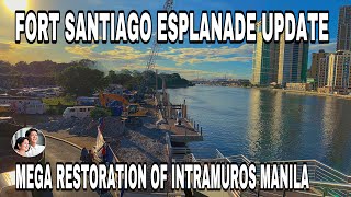 FORT SANTIAGO PASIG RIVER ESPLANADE EXTENSION PLAZA MEXICO amp ADUANA BUILDING UPDATE IN INTRAMUROS [upl. by Tsugua31]