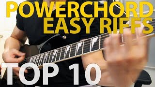 10 Easy Riffs with Power Chords [upl. by Jaehne]