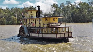 Paddle Steamer Emmylou Murray River Echuca  Victoria Australia Tourist Attractions💙 [upl. by Juni765]