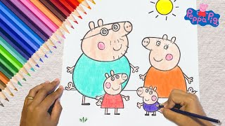 COLOREANDO a la FAMILIA PIG✅ ¡PEPPA PIG [upl. by Gehman]