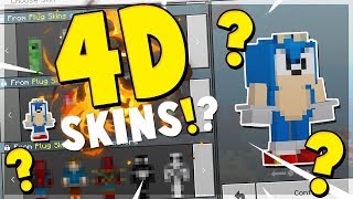 How to Get 4D SKINS in MCPE  Minecraft PE Pocket Edition [upl. by Htinek]