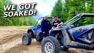 RZR Turbo S Pro R and Maverick X3s get drenched on the trails [upl. by Antons]