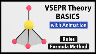 VSEPR Theory BASICS Rules and Formula method with Animation [upl. by Aihsyak]