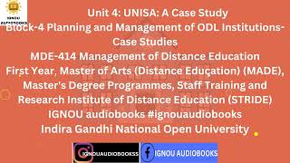 UNISA A Case Study Unit 4 Block4 MDE 414 1ST YR MADE STRIDE ignou ignouassignment openschool [upl. by Aicelf]