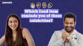 Which Food Item Reminds You Of Alia Bhatt  Jr NTR  YouTube Shorts  Sahiba Bali  Zomato [upl. by Allets]