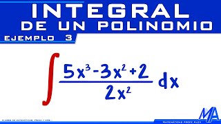 Integral de un polinomio  Ejemplo 3 [upl. by Aven40]