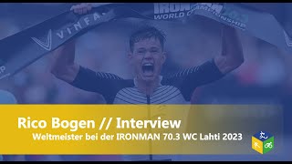 Rico Bogen Der neue Ironman 703Weltmeister im Interview [upl. by Houser]