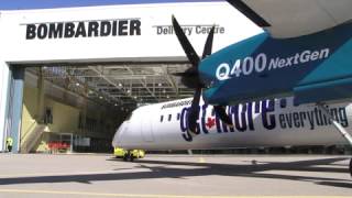 quotReady for Flightquot Custom Livery Q400 NextGen Prepares for WestJet Demonstration [upl. by Ardisj180]