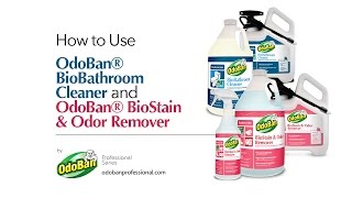 How to Use OdoBan® BioBathroom Cleaner and BioStain amp Odor Remover [upl. by Milurd]