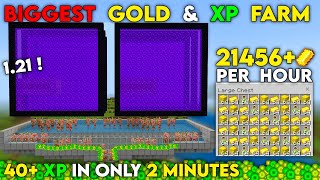 SUPER FAST 121 AUTOMATIC GOLD amp XP FARM TUTORIAL in Minecraft Bedrock MCPEXboxPC [upl. by Candida]