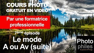 N°7 Cours sur la PHOTOGRAPHIE Gérer la profondeur de champ avec le mode A ou Av suite [upl. by Kelson]