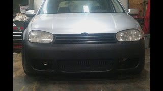 MK4 GTI Duraflex Front Bumper Install [upl. by Nirat]