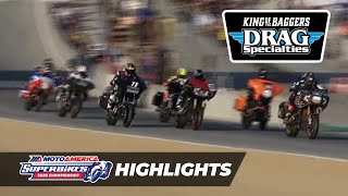 MotoAmerica Drag Specialties King of the Baggers Race Highlights at Laguna Seca 2020 [upl. by Carlyn]