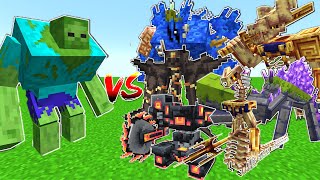 BUFFED MUTANT ZOMBIE VS LENDERS CATACLYSM MINIBOSSES  MINECRAFT [upl. by Beulah452]