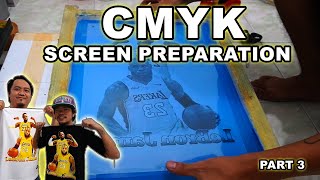 CMYK Screen Preparation for Screen Printing  Part 3  Lebron James Design [upl. by Nonez]