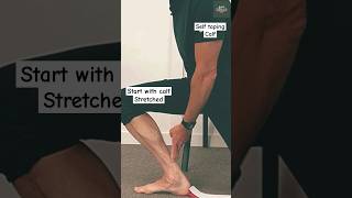 Kinesiology Taping technique for leg pain Achilles tendonitis 🔥💯 athlete injury legpain calf [upl. by Ahsenar]