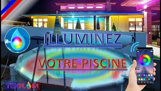 PROJECTEUR LED Bluetooth POUR PISCINE HORSSOL Unboxing test et avis [upl. by Aicelef370]