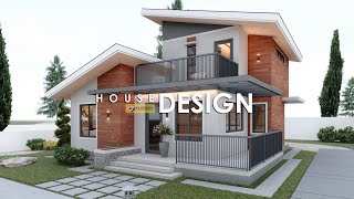 SMALL HOUSE DESIGN  2 STOREY HOUSE  820m x 900m 105 sqm Total Floor Area  3 BEDROOM [upl. by Mill]