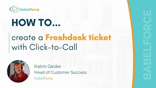 How to create a Freshdesk Ticket with ClicktoCall [upl. by Adnertal379]