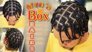 💋 Men’s Box Braids  Medium Box Braids on a Man [upl. by Niawtna]