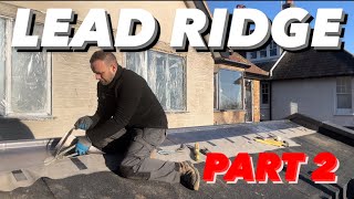 Installing Lead Ridge And Saddle Details PART 2 [upl. by Yurik]