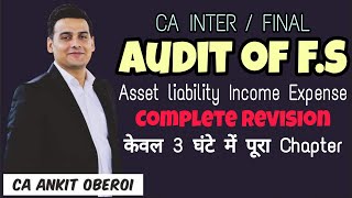 Audit of Financial Statements  Income  Expense  Asset  liability  Assertions  CA INTER [upl. by Inanak924]