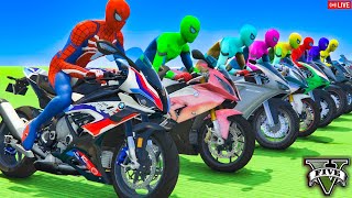 GTA 5  Crazy Ragdoll  Spiderman On Rainbow Bridge With Minions Funny Fails Compilations 1 [upl. by Hymie]