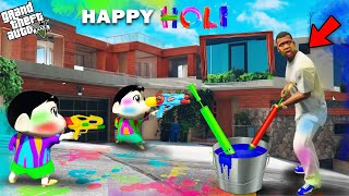 GTA 5  Franklin Celebrating Holi In GTA 5  GTA 5 Mods [upl. by Aynatal]