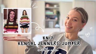 I Knit Kendal Jenners Jumper  Vlog  Beginner Knit Project [upl. by Maroney]