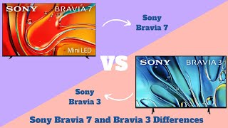 Sony Bravia 7 vs Bravia 3 Is Sony Bravia 7 Should be the One to Choose [upl. by Nairim]