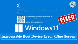 ✅ How to Fix Inaccessible Boot Device Error in Windows 11  Blue Screen [upl. by Zsa Zsa]