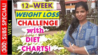 WEIGHT LOSS DIET PLANS amp TIPS IN TAMILKETOLOW CARB  Week1 2020 Weight Loss Challenge [upl. by Yetti]