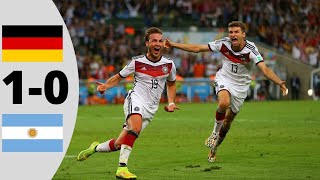 Germany vs Argentina 10  Extended Highlights  2014 WC Final [upl. by Airetas]