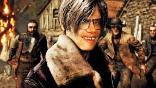 LEON DANDO BICUDA NA DEMO  Resident Evil 4 Remake [upl. by Arem]