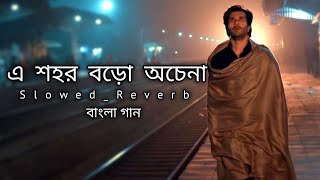 এ শহর বড়ো অচেনা  Dishahin Chokhe Khuje Jai  Bangla song  SlowedReverb  Sad lofi bangla [upl. by Geithner144]