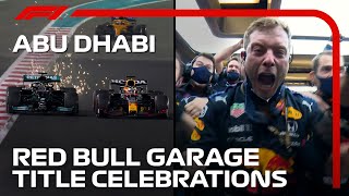 Red Bull Garage Watches Dramatic Final Lap  2021 Abu Dhabi Grand Prix [upl. by Bakki]