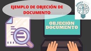 Ejemplo de Objeción de Documento  Alcance probatorio [upl. by Thordis657]