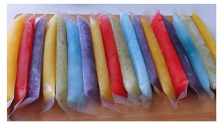 Must Try Homemade Colorful IcePopsDifferent Flavoured Ice LolliesFruit PopsiclesFrozen Popsicles [upl. by Arondell848]