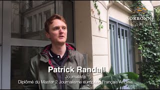 Patrick Randall diplômé en Journalisme européen Français Anglais [upl. by Ardnala517]