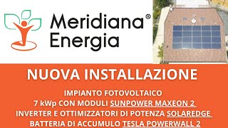 Impianto fotovoltaico Sunpower SolarEdge e Tesla [upl. by Kimmy]