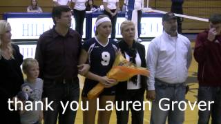 Hillsdale College Volleyball Senior Day 2012 [upl. by Narcho135]