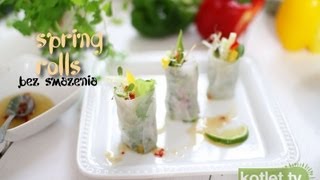 Orientalne ruloniki warzywne spring rolls  KotletTV [upl. by Wrand]