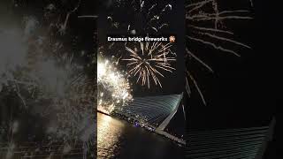 Erasmus bridge fireworks on world port days event 2024 [upl. by Arataj790]