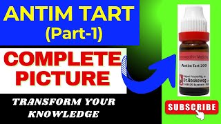 Antim Tart Part1 Antimonium Tartaricum Materia Medica  Antim Tart Homeopathy [upl. by Forest]